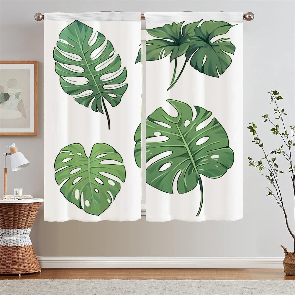 Green Plant Turtle Back Bamboo Modern Living Room Curtains for Camera Black Out Curtains Blackout Shade Curtain Tiebacks Blinds