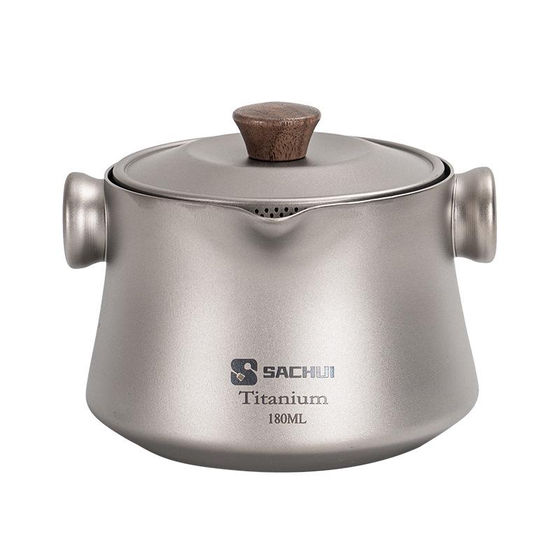 Pure Titanium Travel Tea Set of 1-5 Double-layer Kuaike Cup One Person One Color Travel Kung Fu Tea Set Portable Outdoor Camping