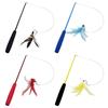 Interactive Cat Teaser Wands 3-section Stick Teaser Durable Catcher Teaser Rod  Cat Accesorios