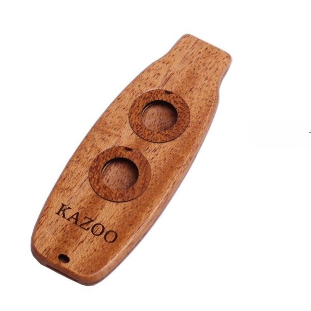 Lightweight Wooden Kazoo Wooden Material With Lanyards Musical Instruments Durable Design Portable Size Accompaniment Kazoo