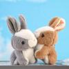10cm Plush Rabbit Pendant Fully Filled Soft Lovely Animal Doll Plushie Handbag Ornament PP Cotton Bunny Doll Backpack Keychain Accessories Party Favor
