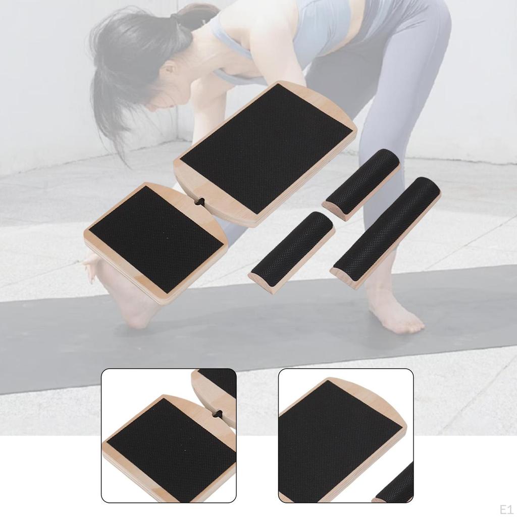 Single Board Ankle Balance Anti Slip Wooden Exerciser Foot Strengthener for Home Indoor