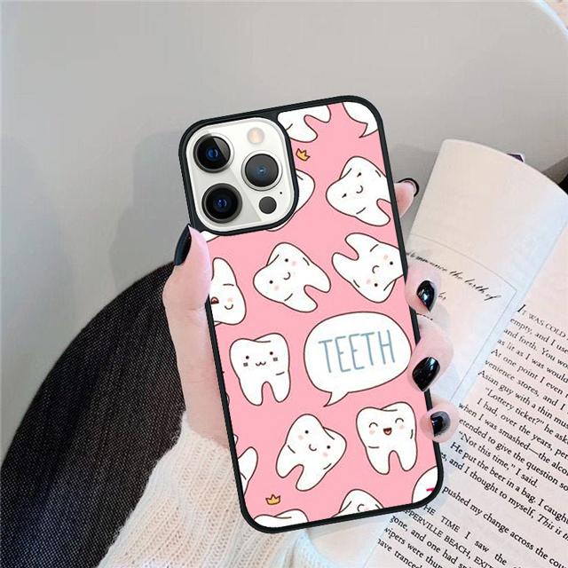 Anatomy Dental Crowned Tooth Crown Phone Case Cover For iPhone 17 Air 15 16 Pro Max 14 13 12 11 Pro Max Plus