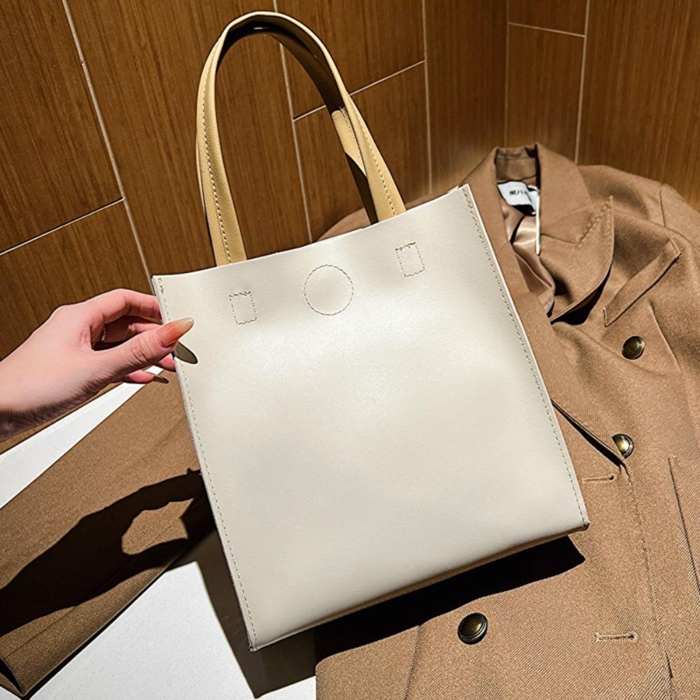Korean Style Women Handbag Square Single Shoulder Bag Storage Bag Soft PU Tote Bag  Outdoor