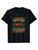52. Vintage Legendy Urodzeni w 1971 roku 52-letni Koszulki Graficzne Harajuku Streetwear Krótki Rękaw Prezenty Urodzinowe Letnia Koszulka