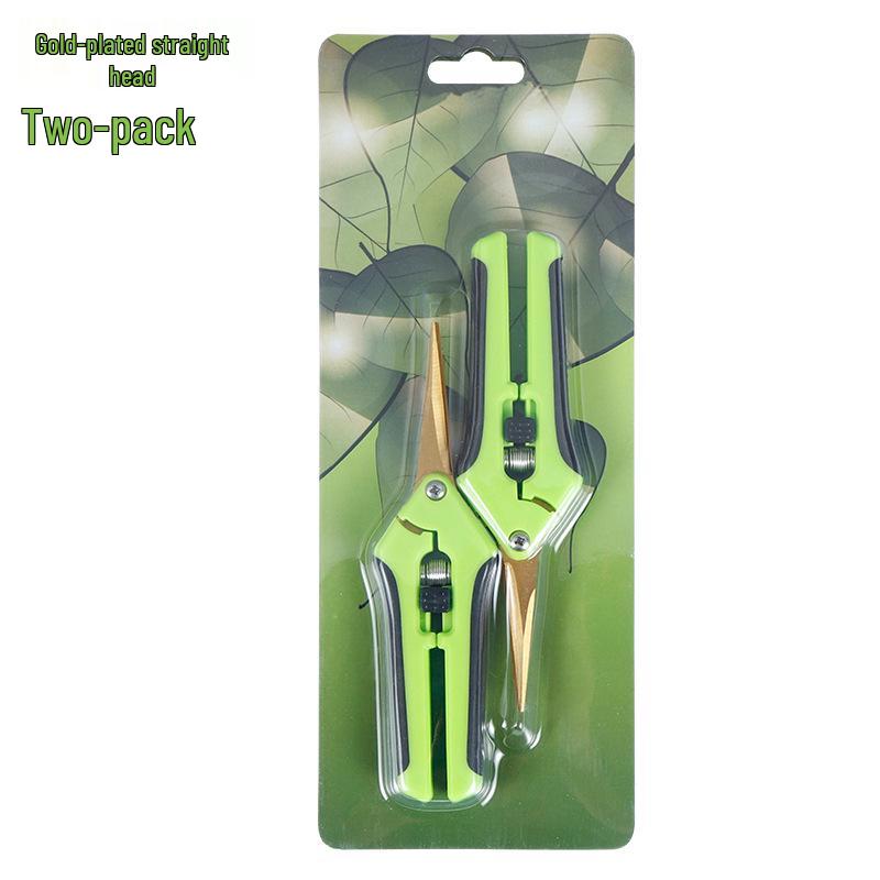 Stainless Steel Straight Head Pruning Shears for Flowers, Branches, and Fruit Trees.
