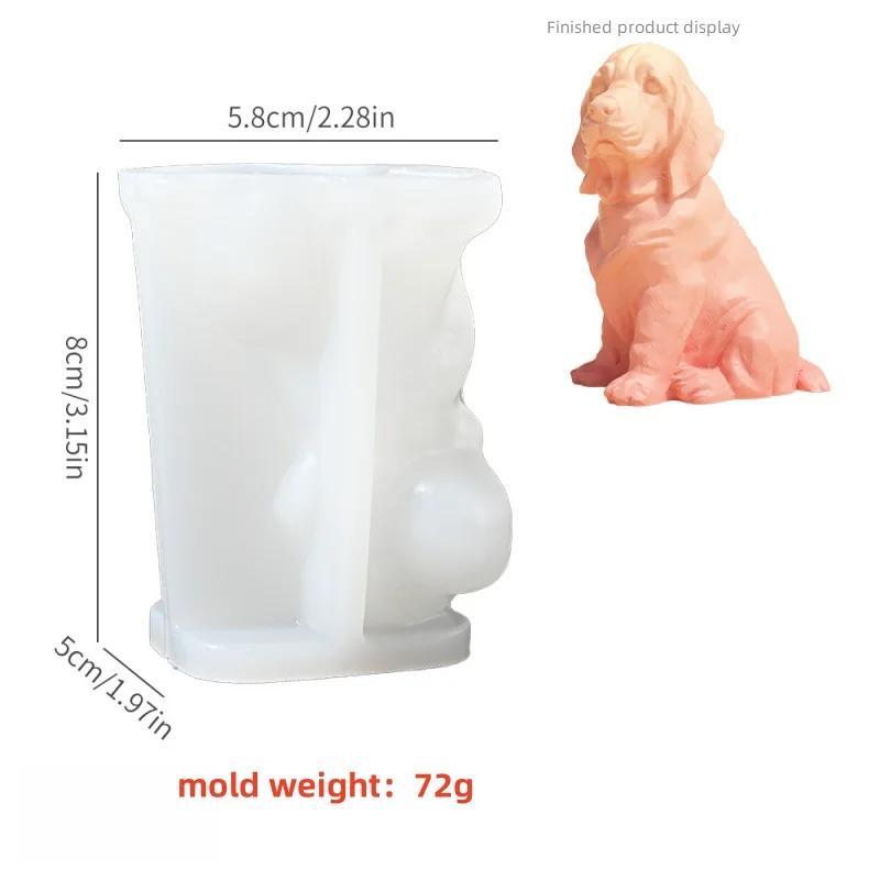 3D Cat Dog Candle Silicone Mold Multiple Cute Animals Shape Aromatherapy Soap Resin Molds Cake Decor Candy Chocolate Baking Tool