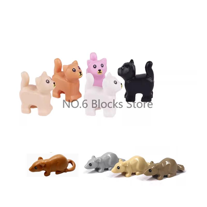 MOC Animali Blocchi da Costruzione Zoo della Foresta Tigre dai Denti a Sciabola Orso Alce Elefante Aquila Squalo Scimmia Leone Giocattolo Mini Mattoncino Regalo per Bambino S09