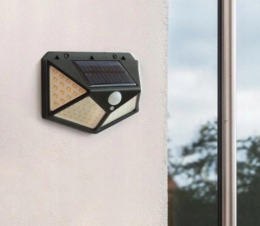 Lampa Solarna 100 Led Czujnik Ruchu Zmierzchu Na Elewacje Dom Lampe
