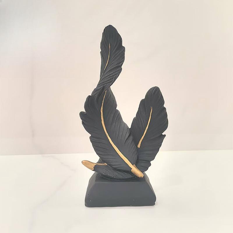 

Collectibles Sculptures High-end Art Feather Ornaments Home Decor Permanent Crafts Family Gatherings Parties Desktop Decorations чорний