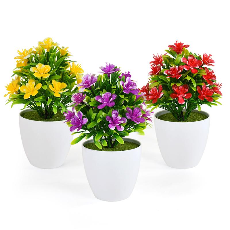 Umělé plastové rostliny Bonsai Malý stromeček Květináč Květinová zahrada Umělá aranžmá rostlin Ozdoby Pokoj Domácí Dekorace na stůl