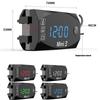 3 In 1 Motorcycle Digital Voltmeter Watch Electronic Clock Thermometer Time Led Waterproof IP67 Universal 12V Motobike Accessory