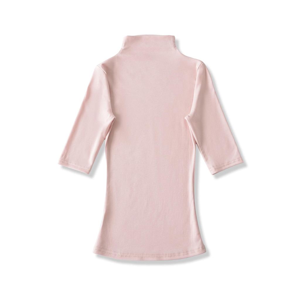 Women's Tencel High-Neck Mid-Sleeve Stretchy Lyocell T-Shirt