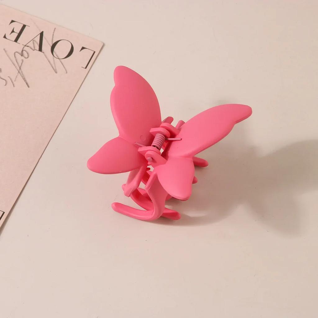 Sweet Frosted Matte Butterfly Hair Claw Clip Women Simple Solid Color Fashion Exquisite Shark Clip for Girl Hair Accessories
