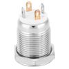 12mm Metal Button Switch with Power Icon White LED Light Self Reset 1 NO Switch(24V)