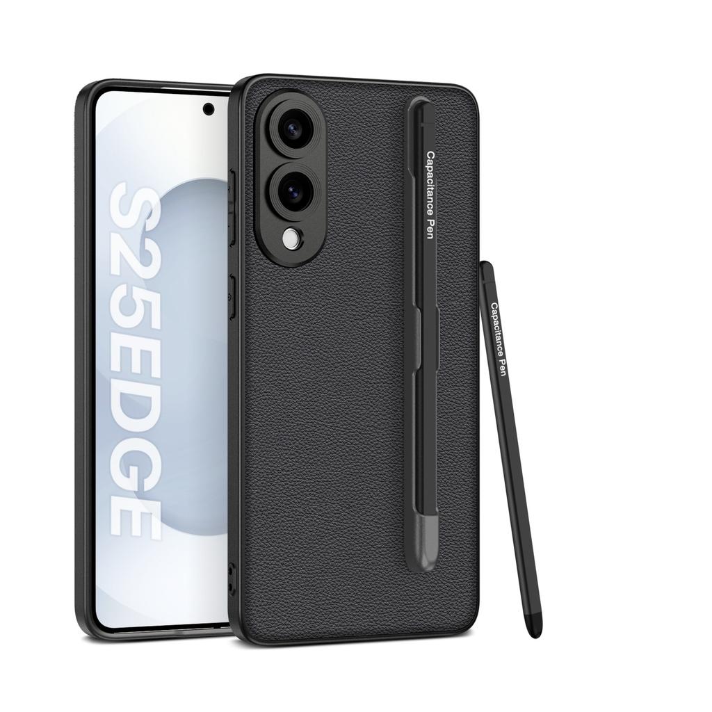 Samsung S25edge Mobile Phone Case S25EDGE All Inclusive Sesquinin Belt Pen Slot with Stylus Anti Fall
