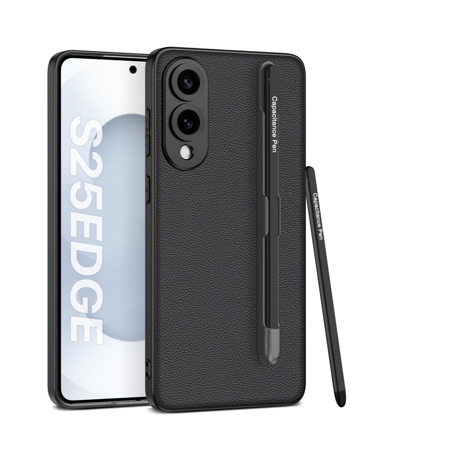 

Samsung S25edge Mobile Phone Case S25EDGE All Inclusive Sesquinin Belt Pen Slot with Stylus Anti Fall SM-S25 Edge