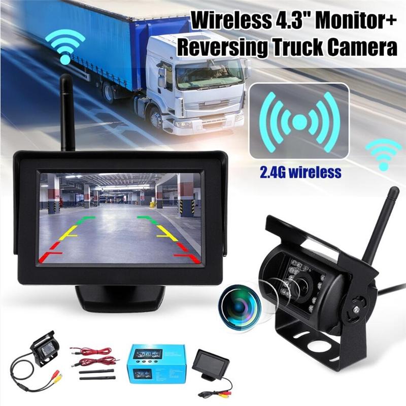 Car Backup Camera Set Rearview 2.4G Wireless Hd 4.3 Inch Monitor Kit+night Version Camerabuy at