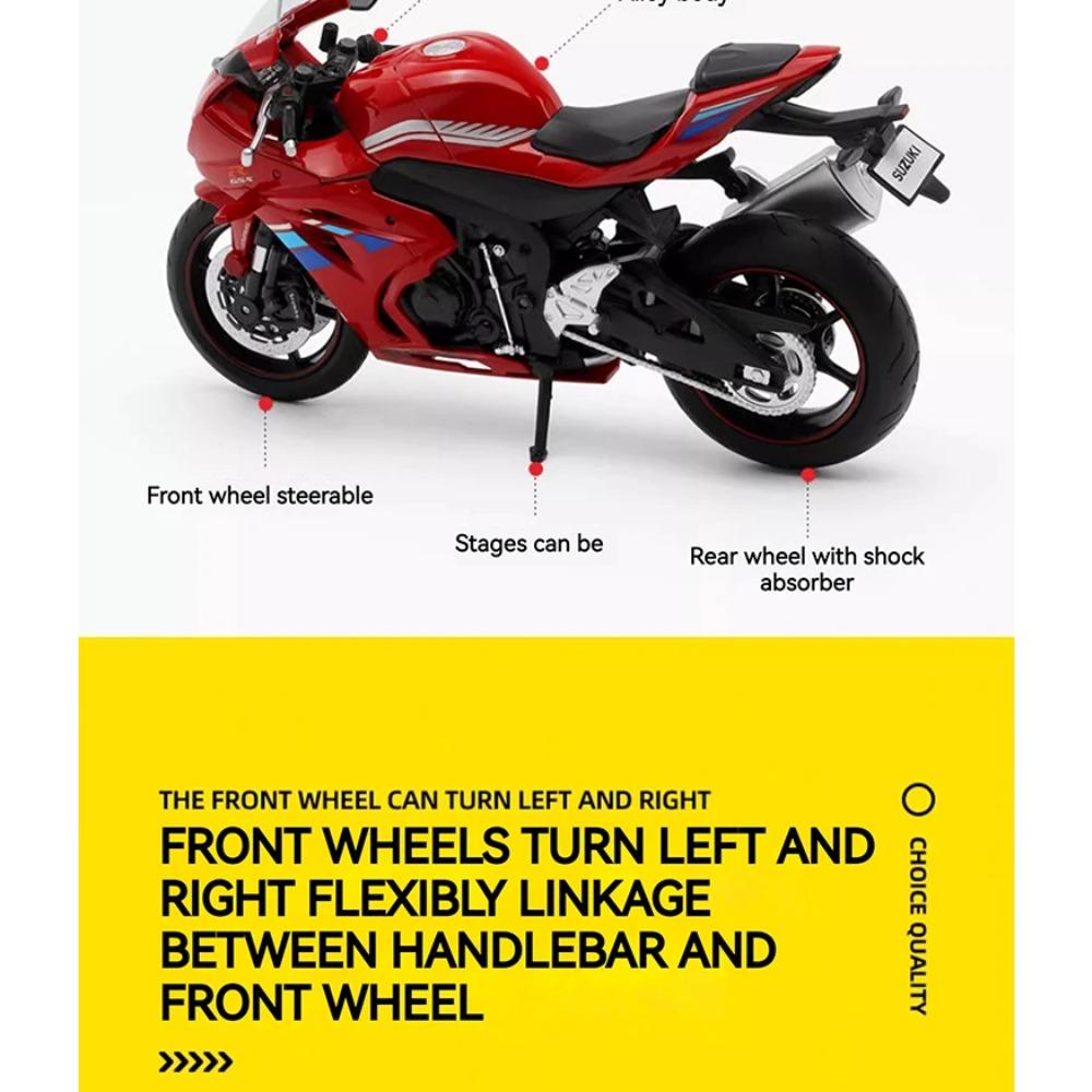 1/12 Scale SUZUKI GSX1000 Diecast Motorcycle Model - Realistic Design, Ideal for Bike Enthusiasts, Perfect Gift for All Ages