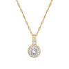 Light Luxury Full Diamond Micro-Inlaid Zircon Shining Temperament Super Fairy Necklace Copper Electroplated Real Gold Pendant