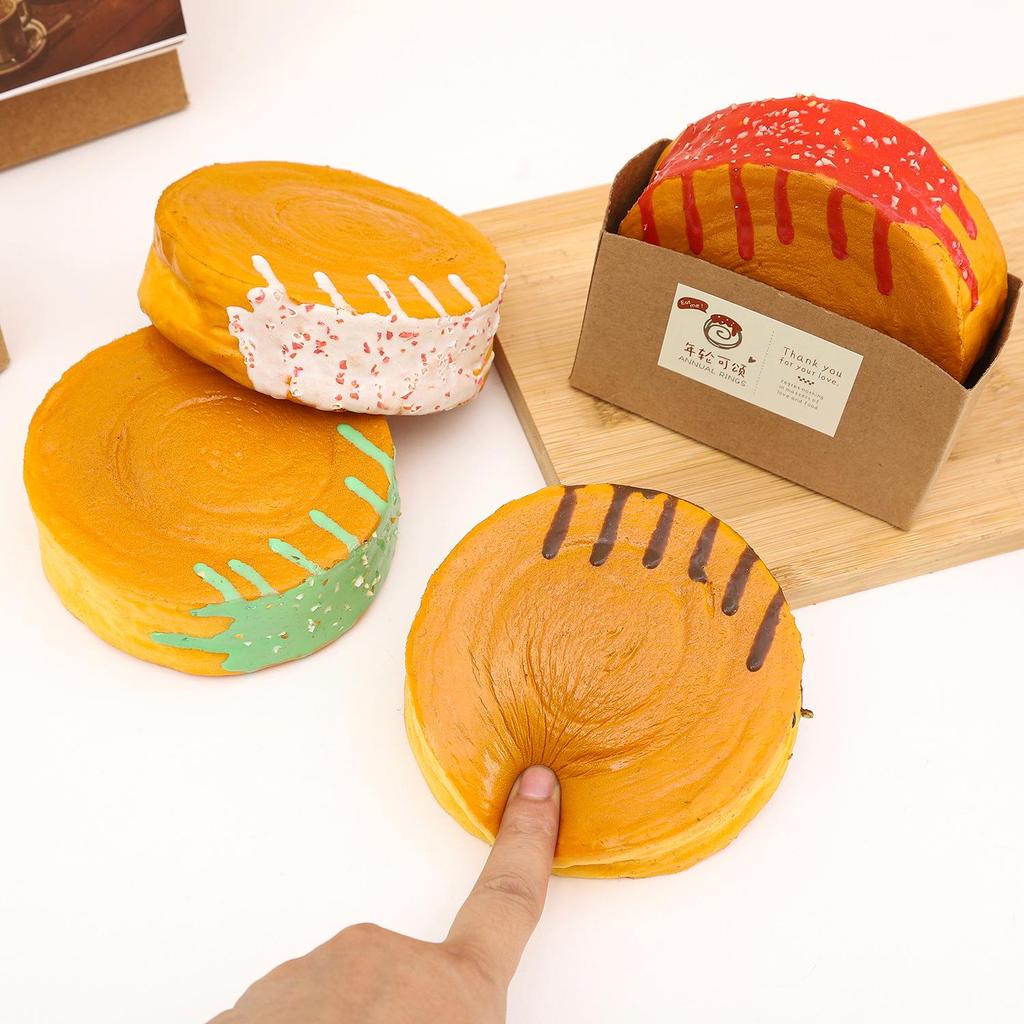 PU Jam Wood Ring Croissant Bread Model - Food Decoration Prop for Dessert Displays