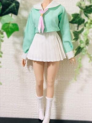 Maßstabs-Actionfigur sexy hellgrüner Matrosenanzug und Socken-Set und Kopf nicht [TOYBARJAPAN] 1/6 (Körper inklusive)