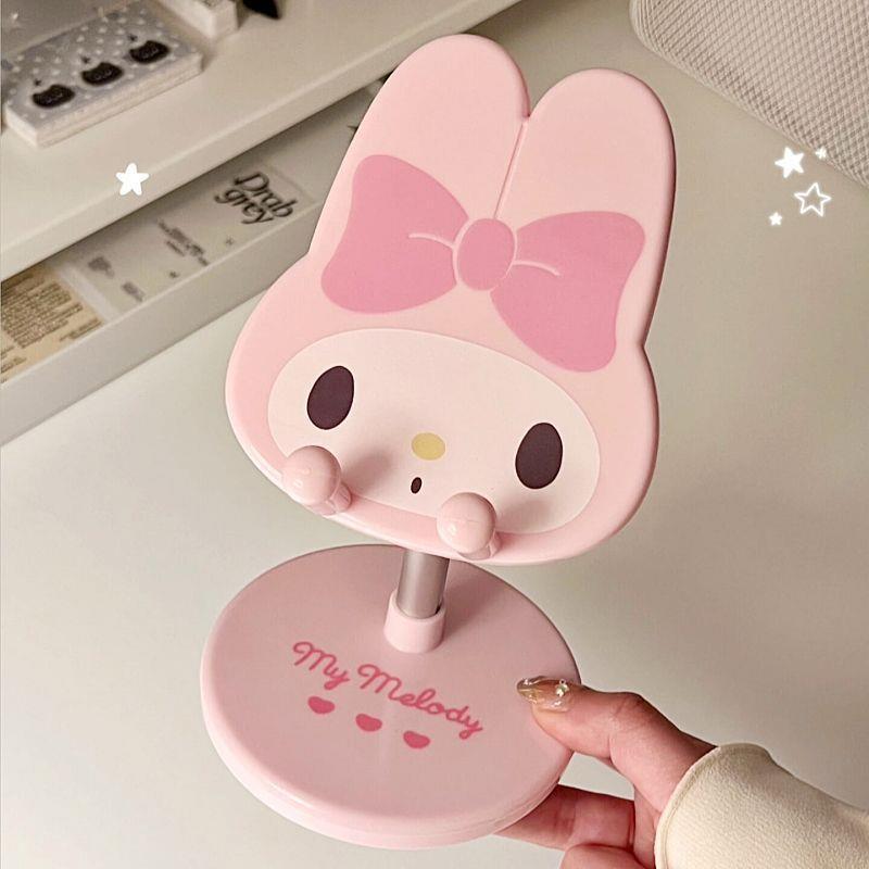 

My Melody Adjustable Desktop Phone Holder for Live Streaming - Cute & Portable Multifunctional Base Kuromi - Adjustable Height