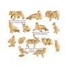 14 Pieces Colored Animal Figurines Educational Freestanding 3D Detailed for Kids,