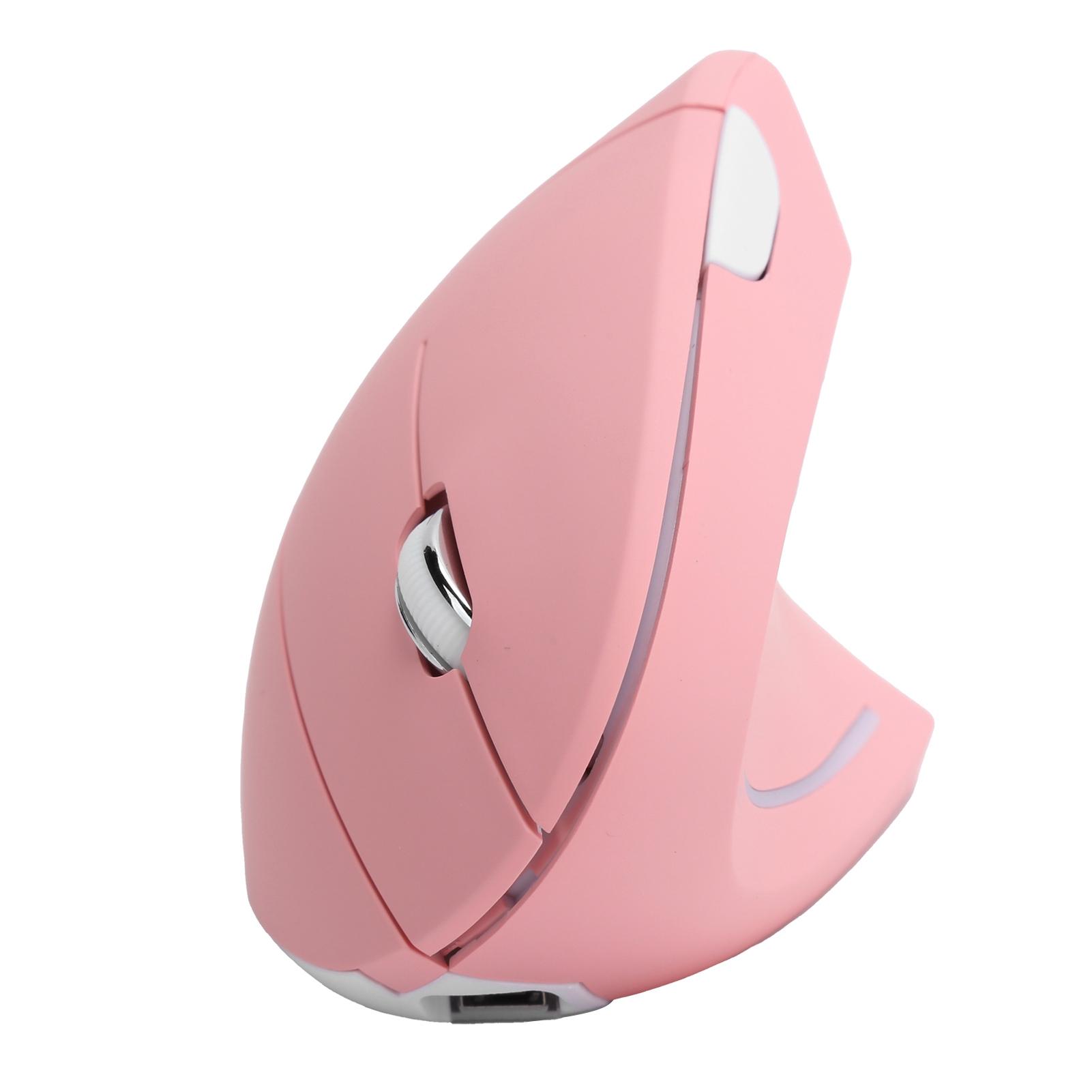 

Vertical Mouse USB Wireless Office Gaming Rechargeable Computer Accessories H1 2.4GPink