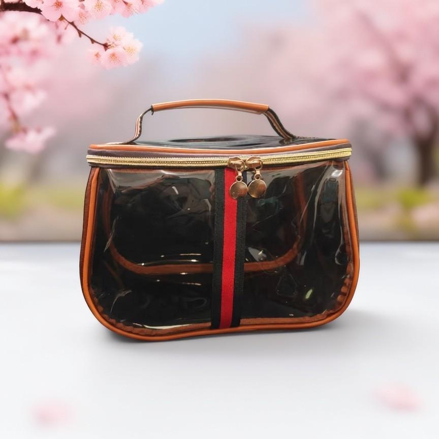 High-Capacity Waterproof Travel Toiletry Bag - Transparent and Portable
