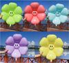 Flower Film Balloons, Daisy Balloons, Flower, Macaron Colors (5 Colors), Set of 10