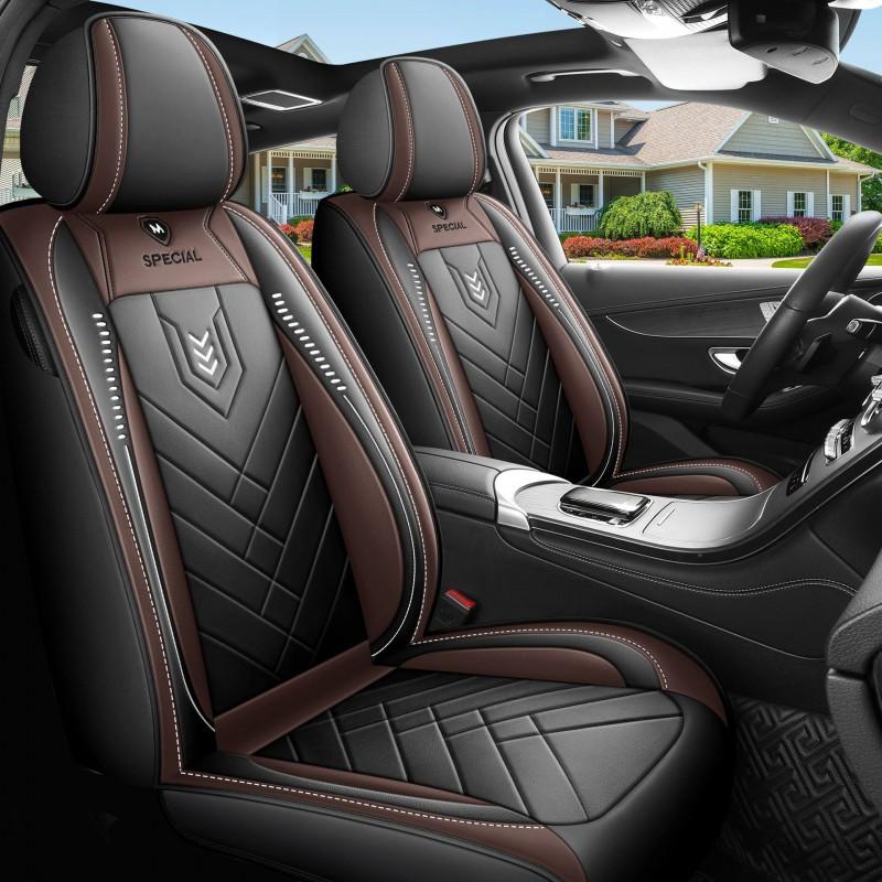 Universal 4-Season Car Seat Cover Full Surround Synthetic Leather Auto Cushion Sedan SUV Truck