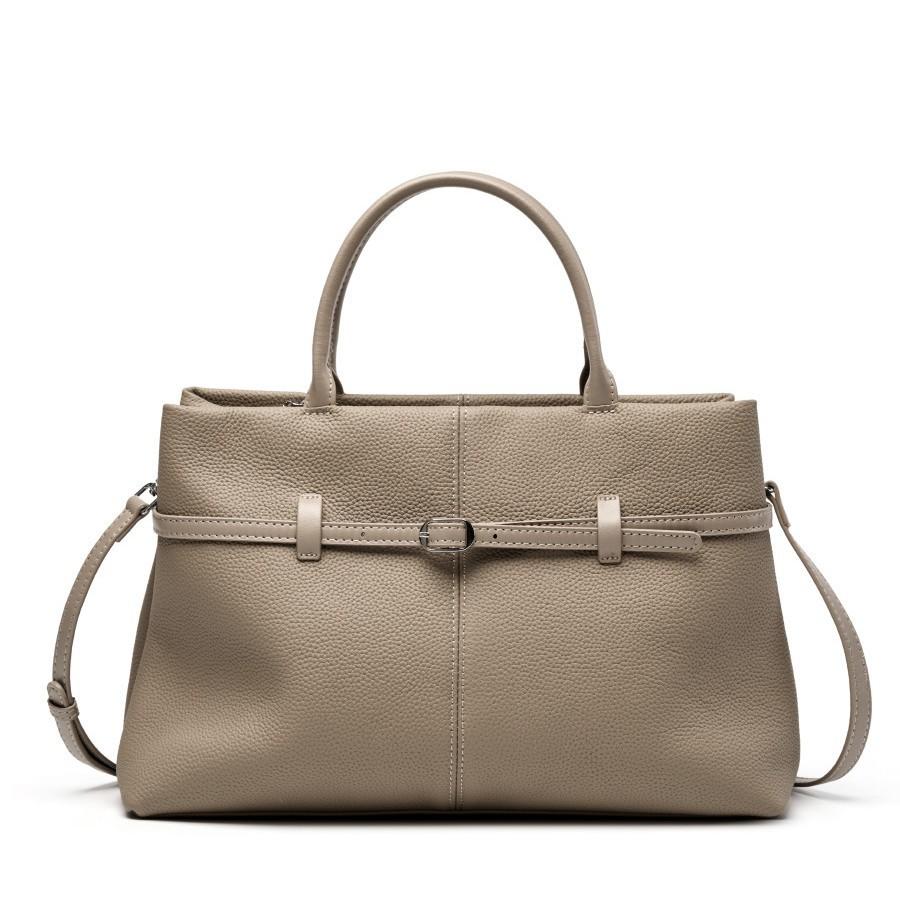 Fashion Commuter Briefcase Versatile Large Capacity Shoulder Bag Leather Handbag