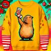 Super Cool Capybara Print 3D Ugly Christmas Sweater Long Sleeve Pullovres Man Woman Christmas Sweater Streetwear Clothing