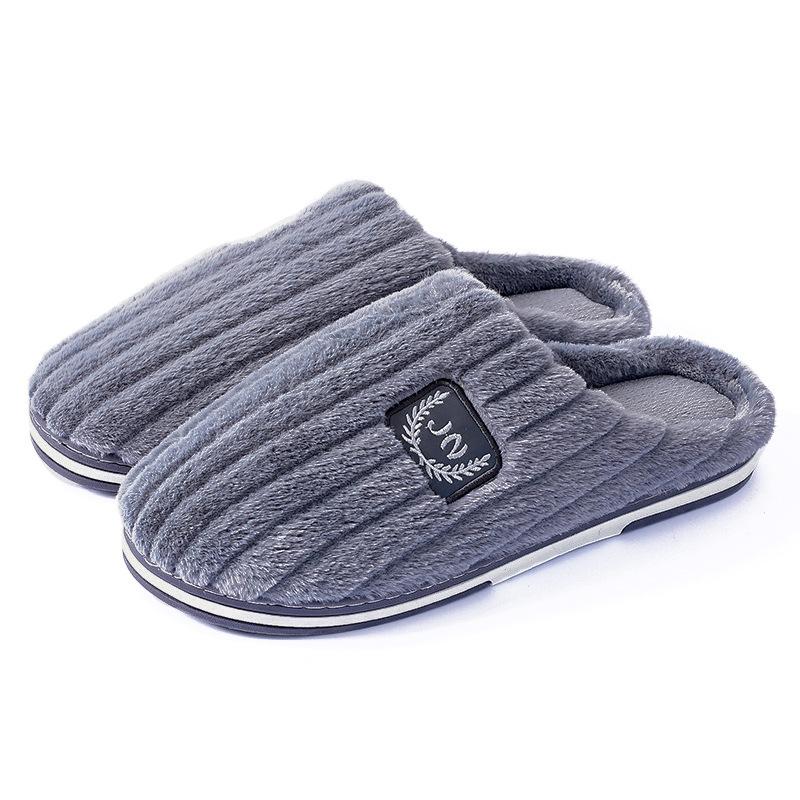 Extra Large Size Men's Cotton Slippers Winter Non-slip 4 Indoor Warm 4 Home 4 Non-slip Home Slippers Men