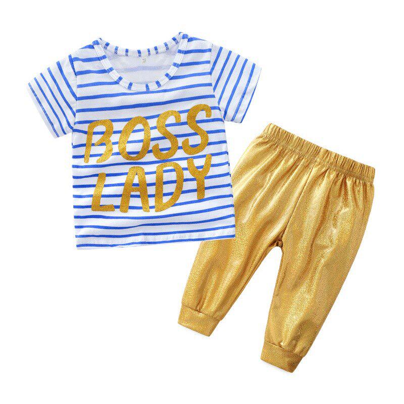 Baby Boys Girls Clothes Sets Baby Clothing Suits Striped TShirt+ pants 2 pcs Baby Sports