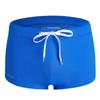 Men's Low-Waist Waterproof Swim Trunks - Drawstring Nylon Square Leg Design for European and American Markets