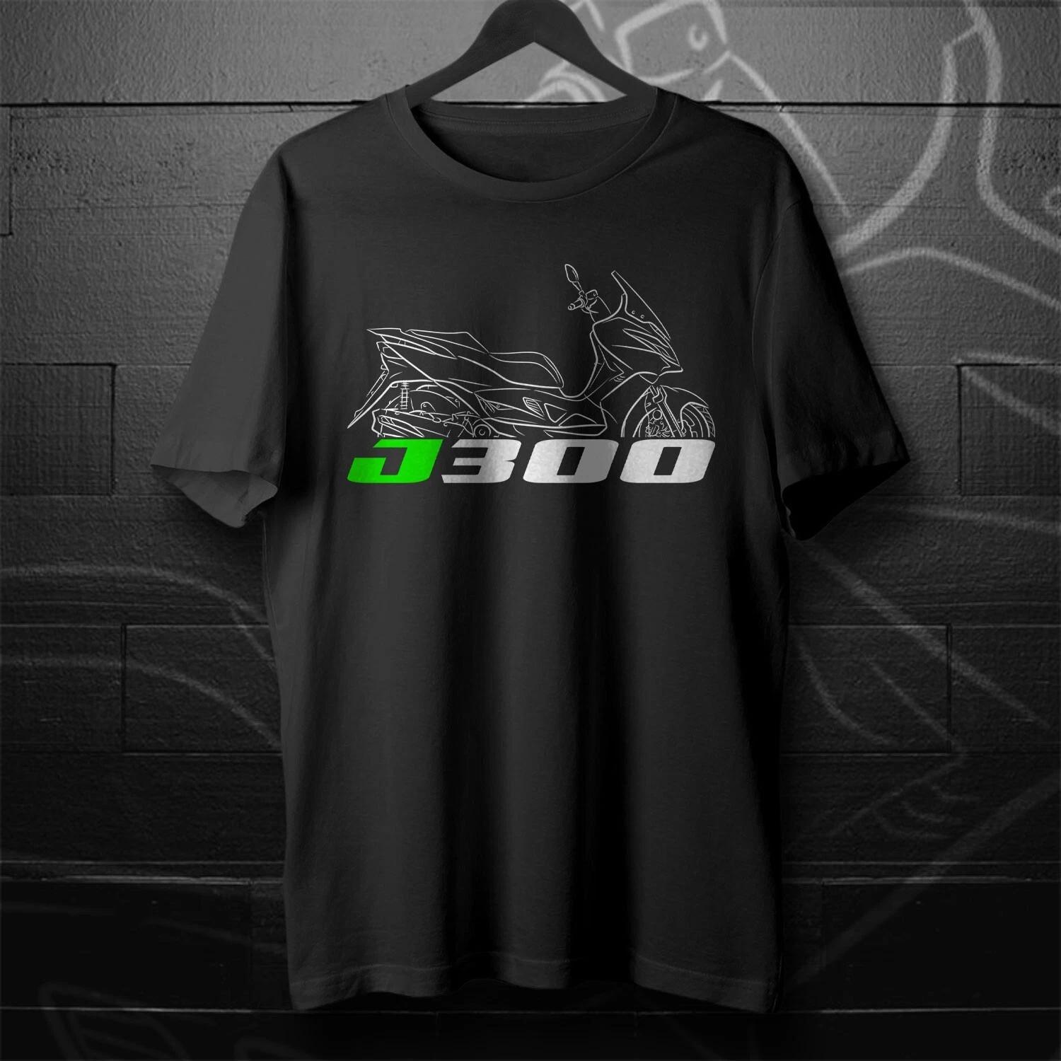 Black men s and women s T-shirt For Kawasaki J300 2014-2020- Motorcycle XXXL
