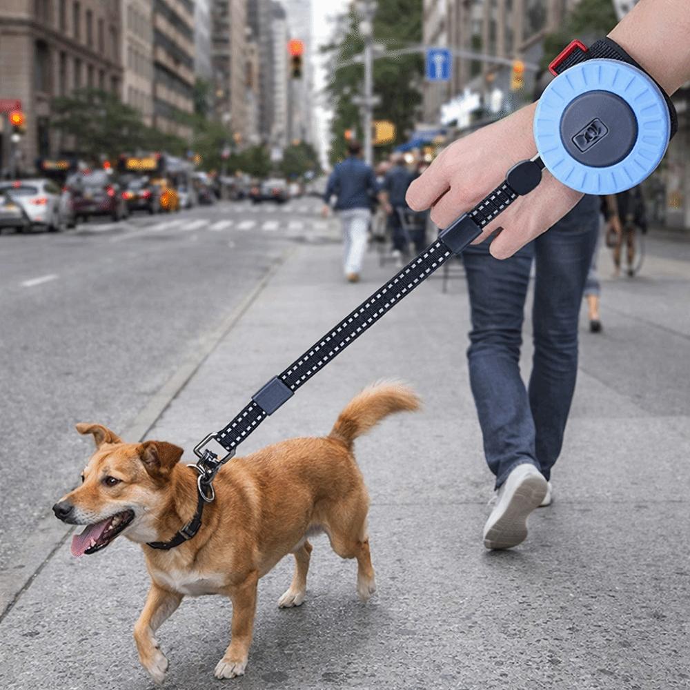 Anti-Slip Handle Automatic Retractable Pet Leash Adjustable Hands-Free Dog Walking Rope One-Click Lock Reflective Dog Leash