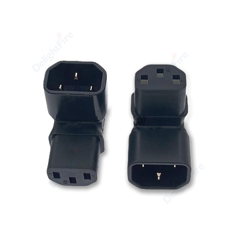 C14 C13 AC Adapter Left Right Angle Socket IEC 320 3pin Male Female Extension 90 Degree Down Up Angle AC Plug Converter