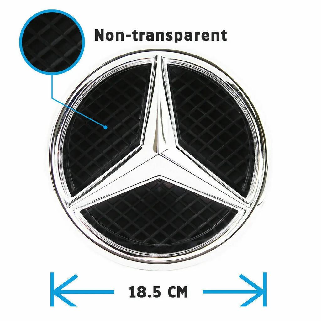 Samolepka na auto Přední mřížka auta Hvězdný emblém LED osvětlené logo Bílá Modrá Červená Světlo pro Mercedes Benz W205 C E R ML GL GLA CLA C
