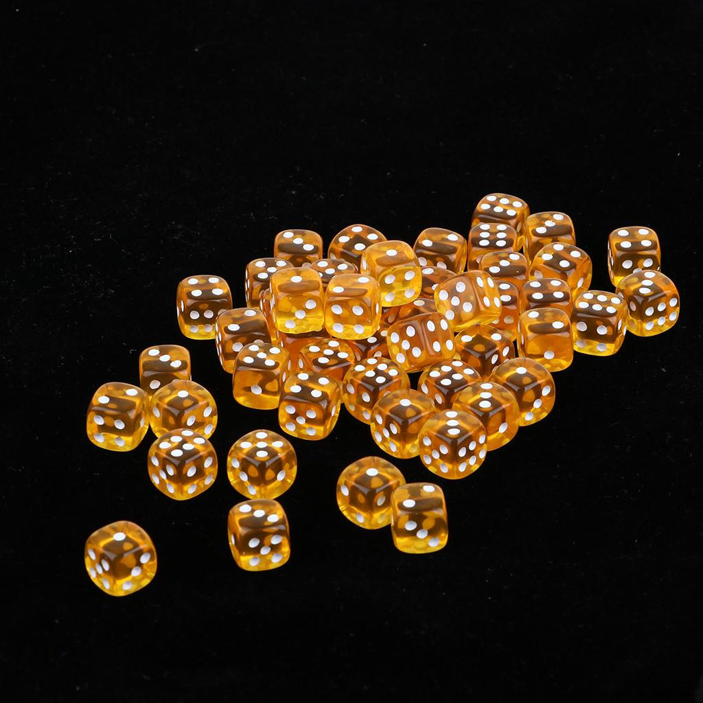 

50шт Цветные , (шестисторонний), 12 мм Д6 Orange