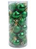 Elegant Pack of 24 Plastic Christmas Ornament Balls Shiny Matte Glitter