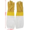 Beekeeping Gloves Yellow Short Mesh Protective Sleeves Breathable leather and Cloth Anti Bee Apiculture Beekeeping Gloves