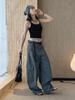 Louvre Spring/Summer Women's Color Block Double Strap Hollow Back Camisole Top