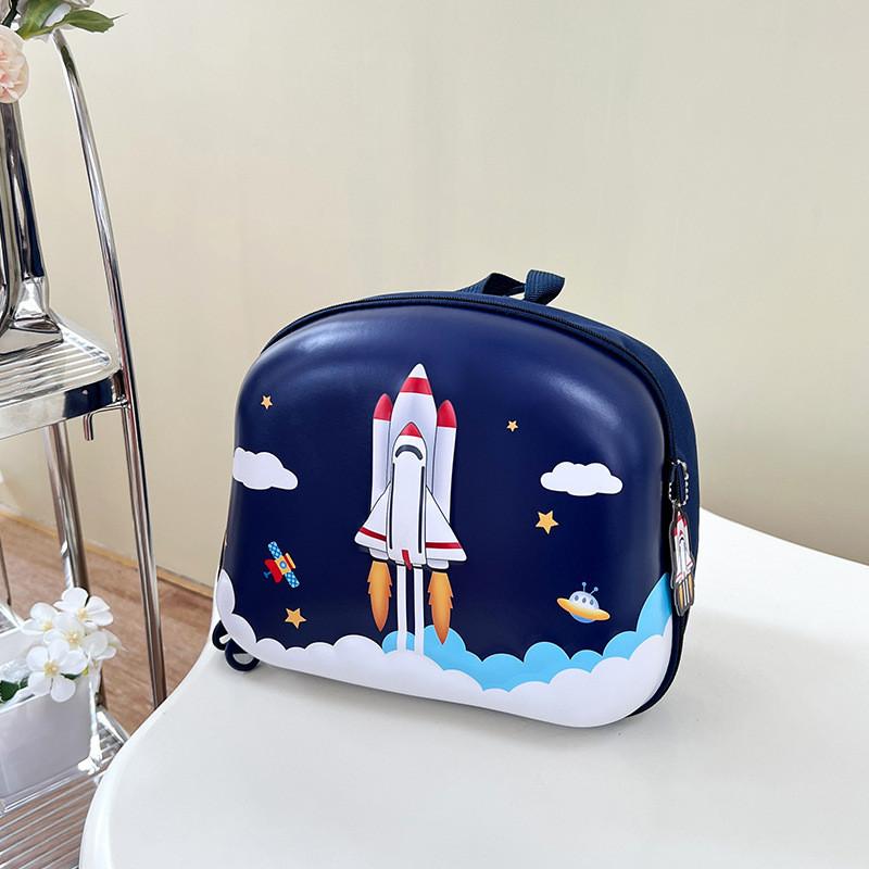 Trendy Cute Nylon Animal Print Kids Backpack For Preschool And Kindergarten тёмно-синий