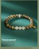Tan Wangqing Natural Green Sandalwood & Hetian Jade Silver Bracelet - New Chinese Ancient Style Gift for Women