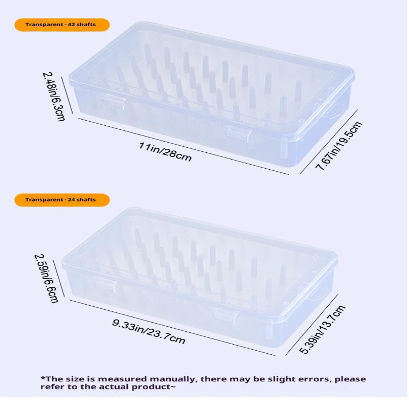 1Pc 42 Axis Needle And Thread Box Household Storage Box Multi Functional Transparent Needle And Thread Set Thread Box Sorting