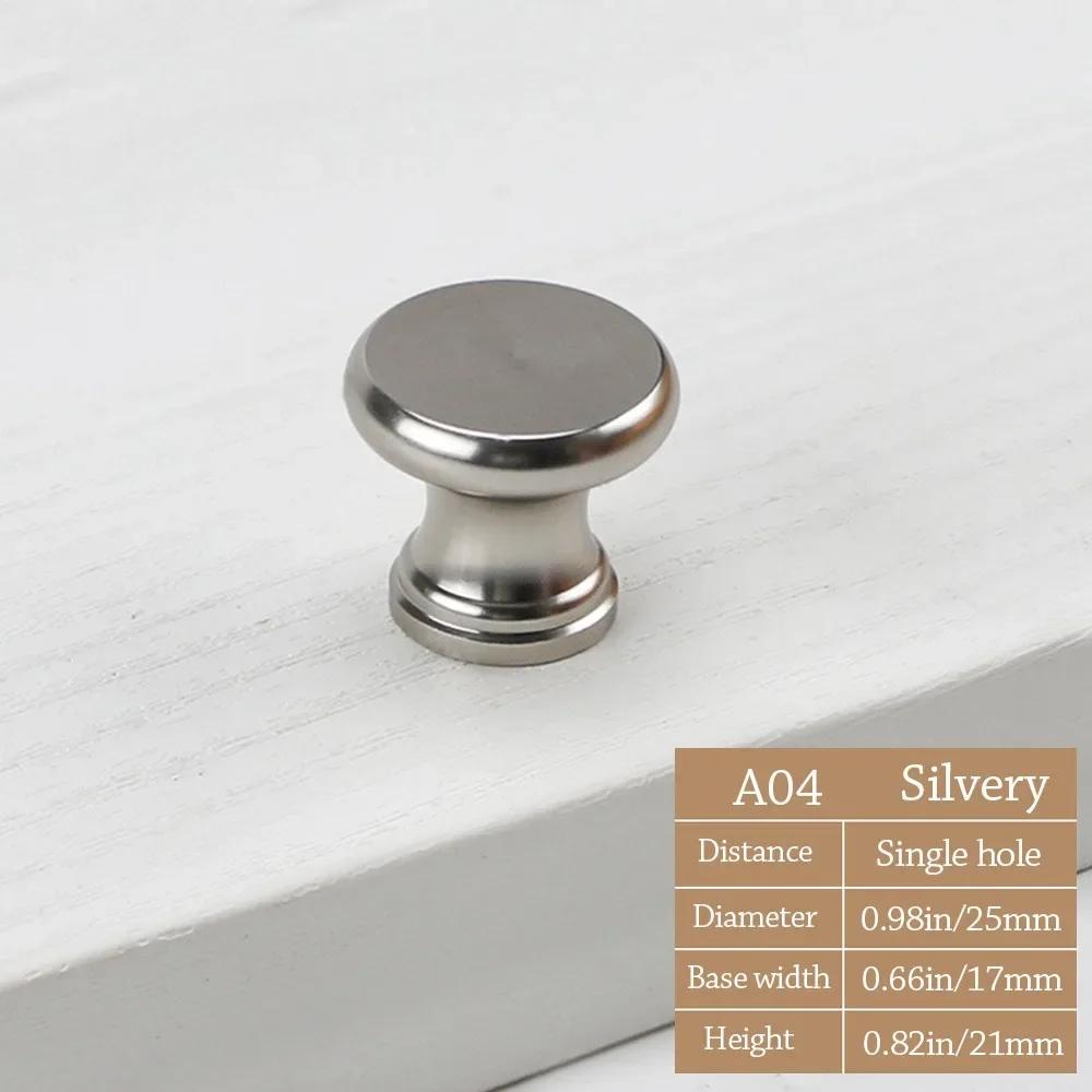 Single Hole Design Cabinet Drawer Knob Space Aluminum Round Door Handle Cupboard Knob Drawer Door Handle Furniture Accessories