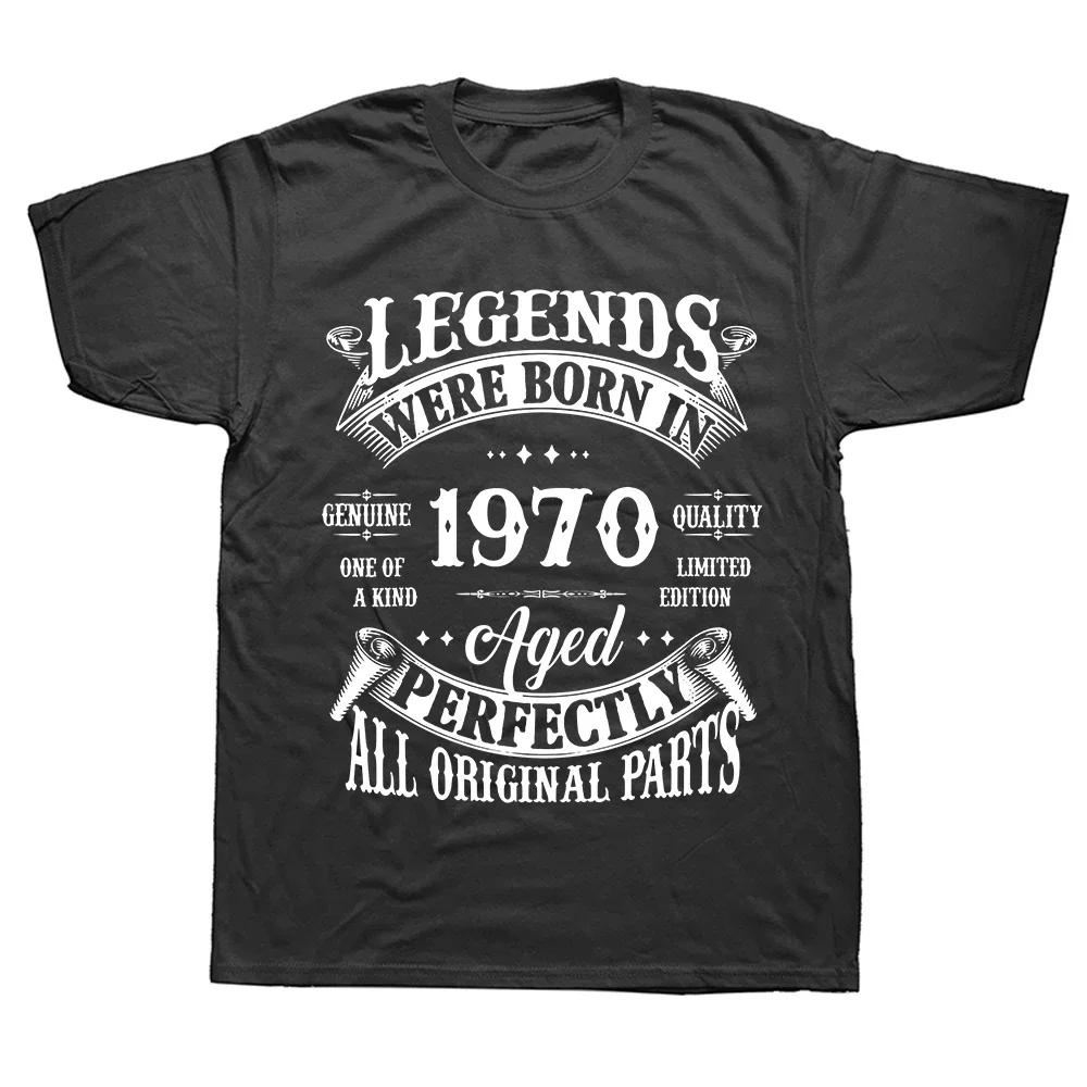 

54th Birthday Tee Vintage Legends Born In 1970 54 Years Old Tee Tops Round Neck Fashion Tshirt Clothing Casual Basic T-shirts 4XL